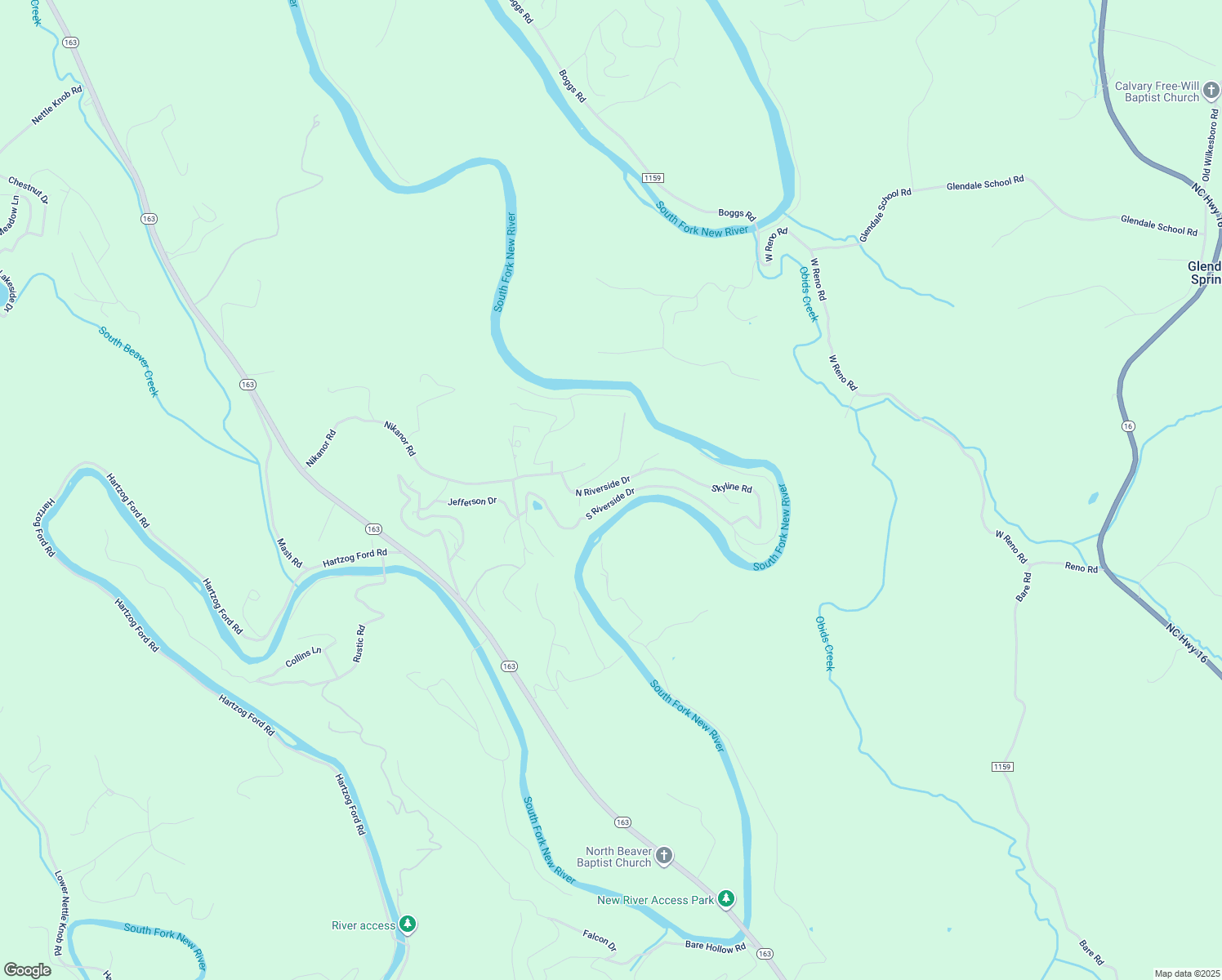 map of restaurants, bars, coffee shops, grocery stores, and more near 276 North Riverside Drive in West Jefferson