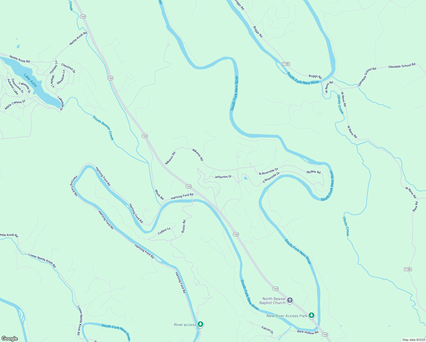 map of restaurants, bars, coffee shops, grocery stores, and more near 680 Nikanor Road in West Jefferson