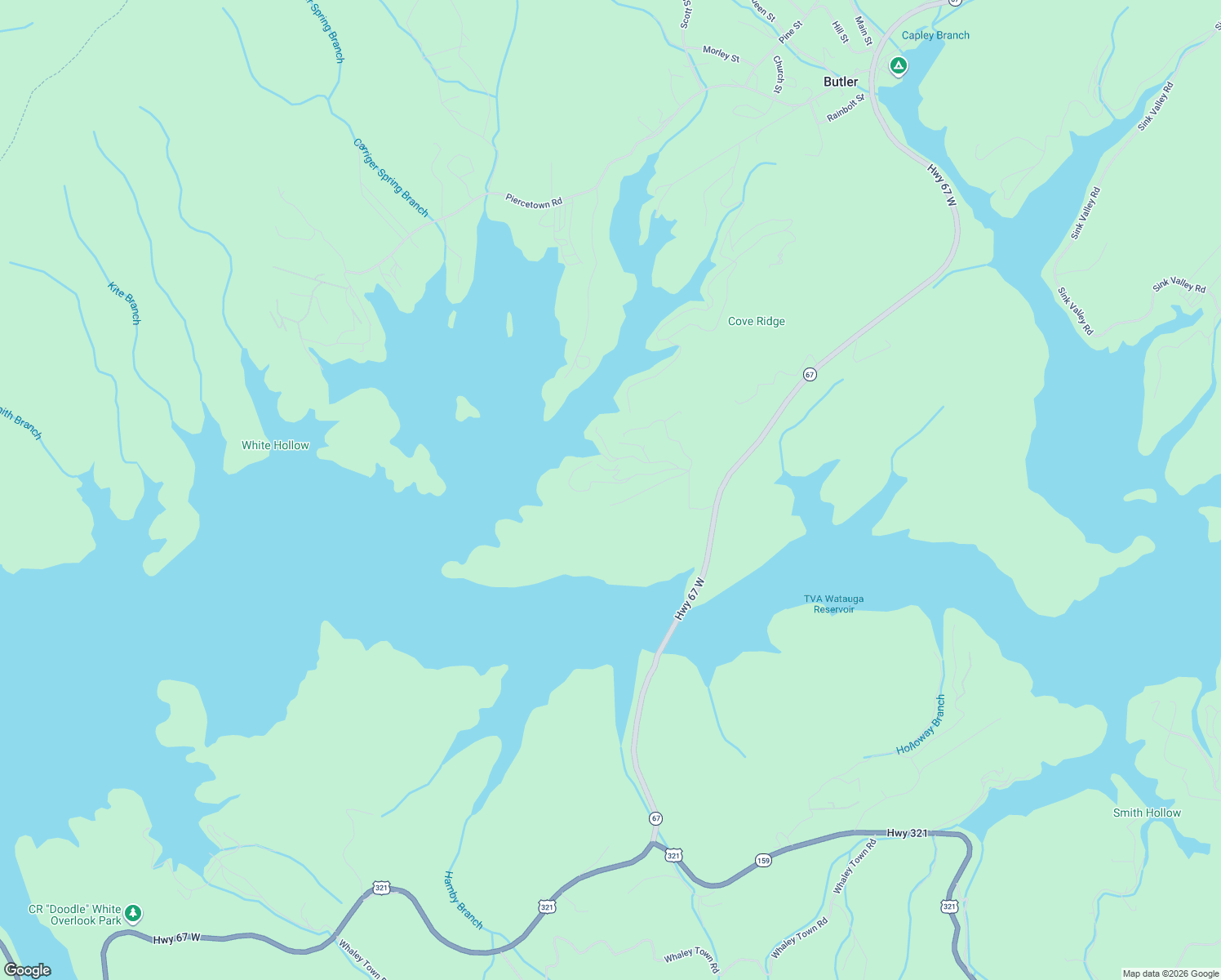 map of restaurants, bars, coffee shops, grocery stores, and more near 124 Diamond Point Drive in Butler