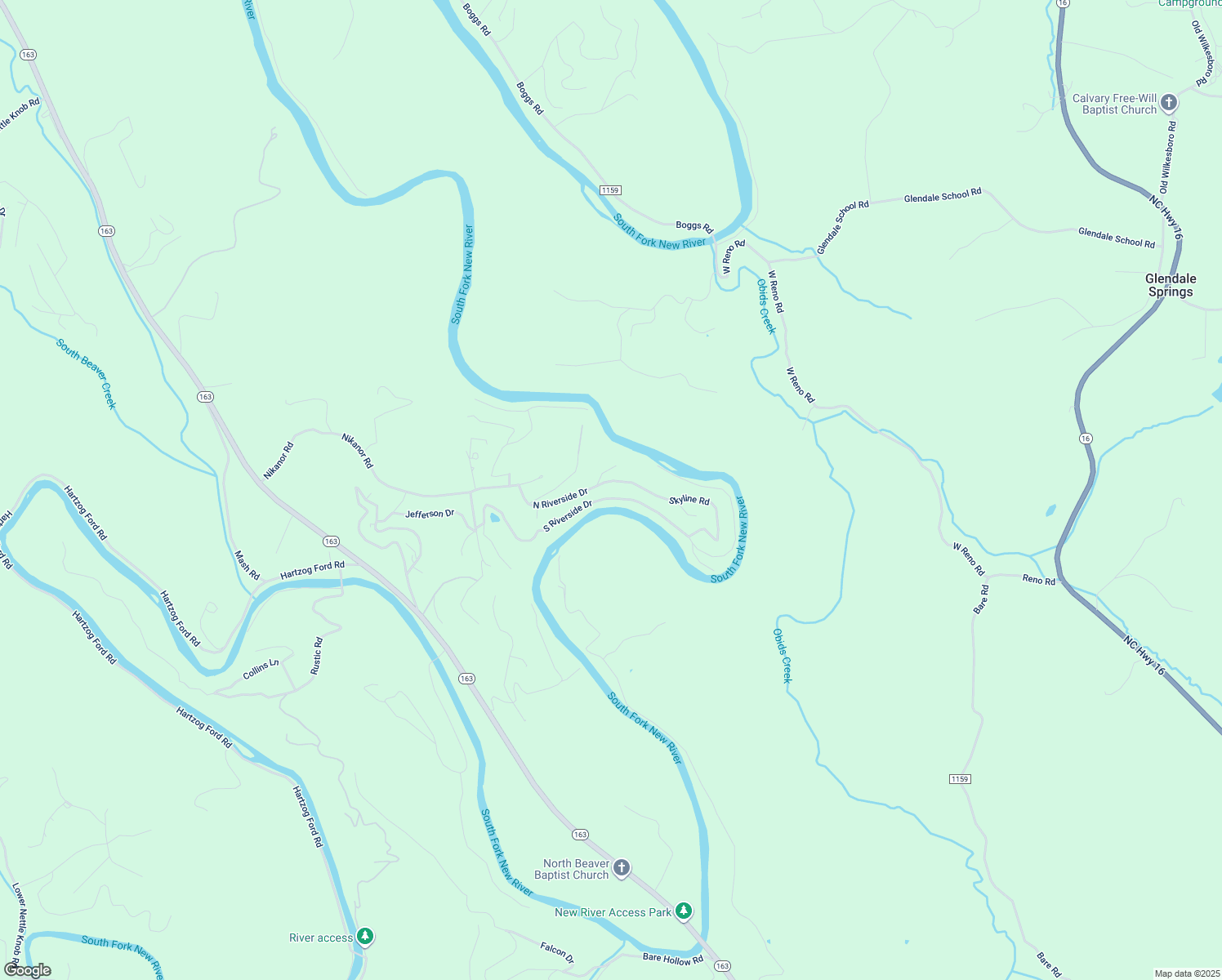 map of restaurants, bars, coffee shops, grocery stores, and more near 184 Skyline Road in West Jefferson