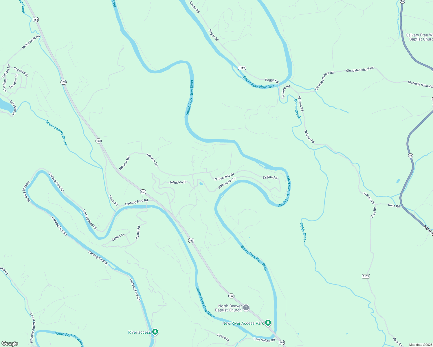 map of restaurants, bars, coffee shops, grocery stores, and more near 101-171 Dogwood Drive in West Jefferson