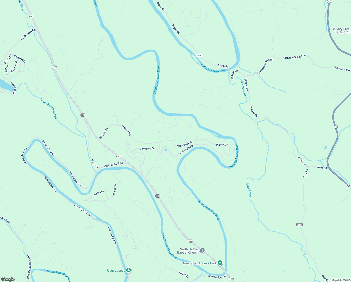 map of restaurants, bars, coffee shops, grocery stores, and more near 1054 Nikanor Road in West Jefferson