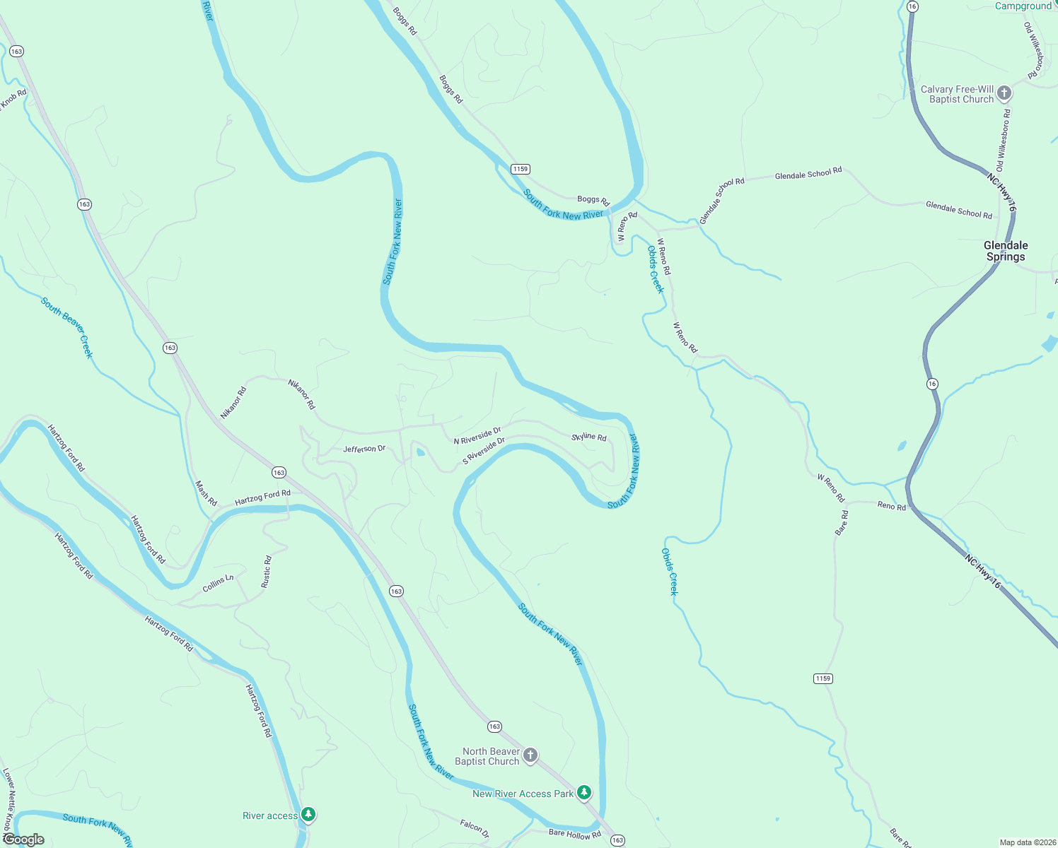 map of restaurants, bars, coffee shops, grocery stores, and more near 220 Skyline Road in West Jefferson