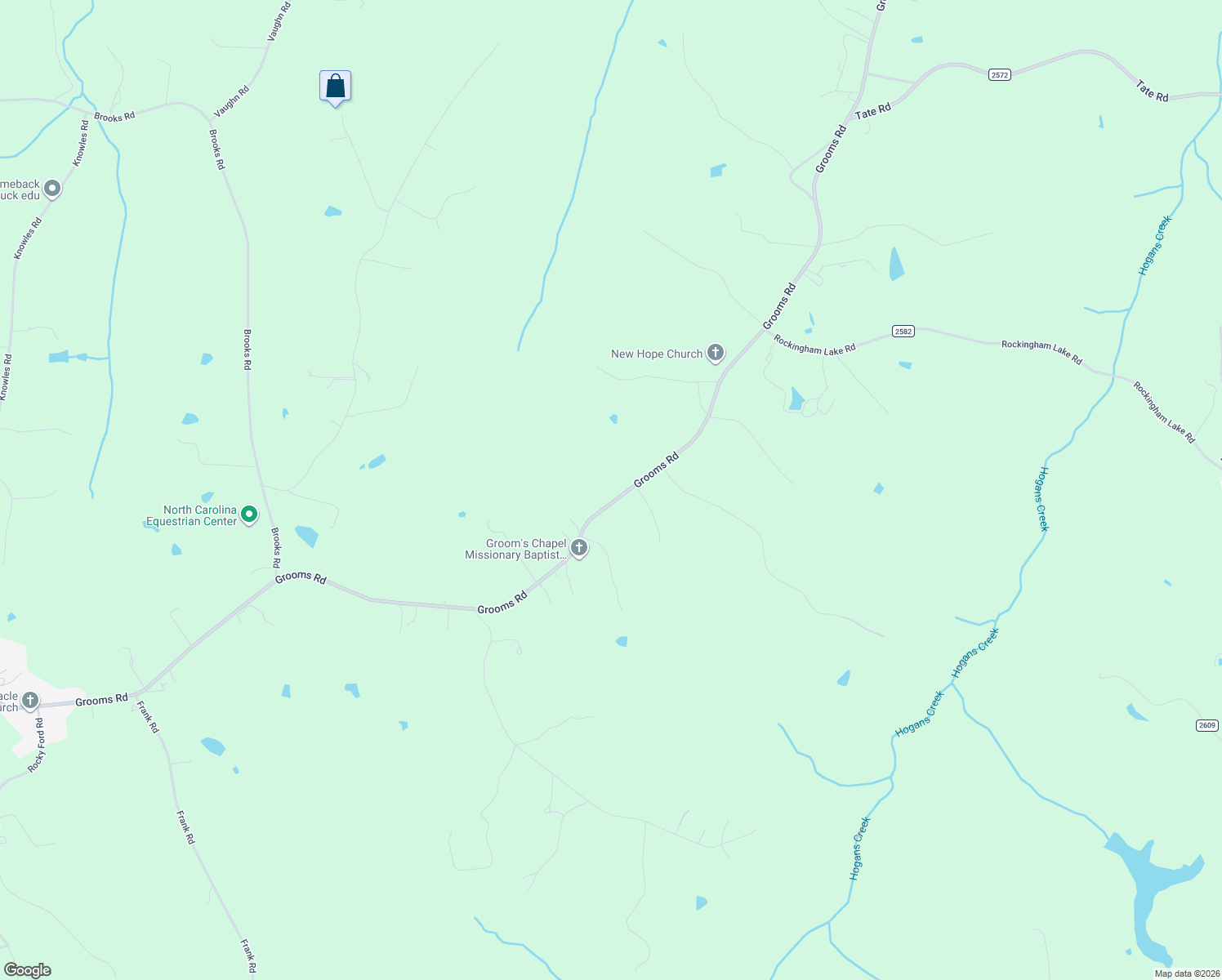 map of restaurants, bars, coffee shops, grocery stores, and more near 2283 Grooms Road in Reidsville