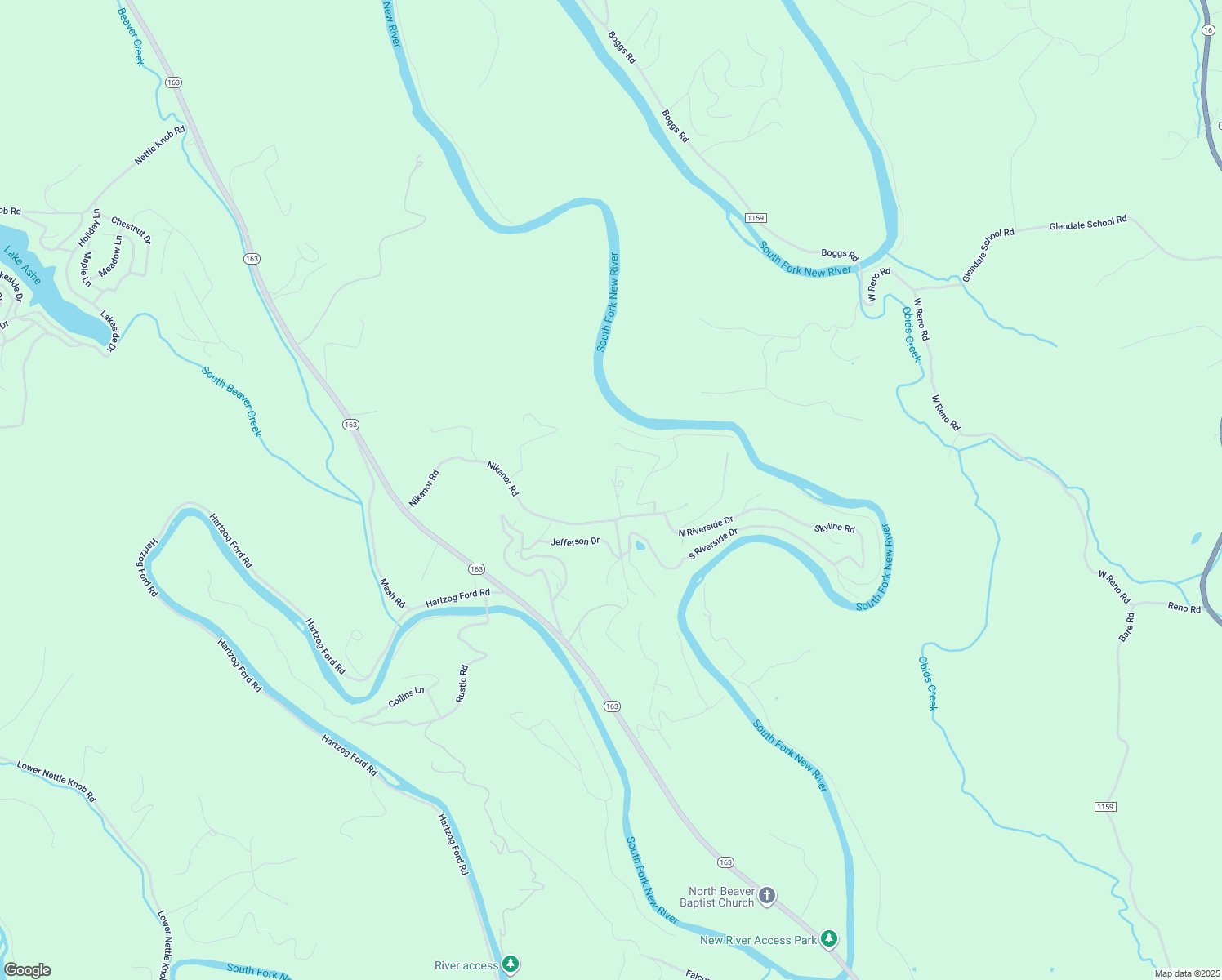 map of restaurants, bars, coffee shops, grocery stores, and more near 181 Ridge Crest Drive in West Jefferson