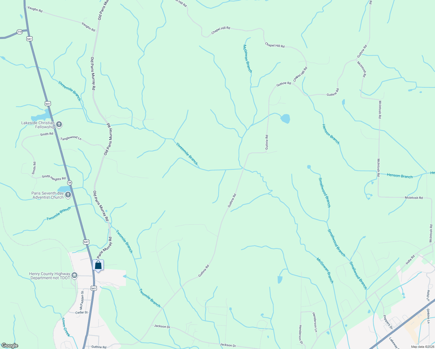 map of restaurants, bars, coffee shops, grocery stores, and more near 1801 Guthrie Rd in Paris