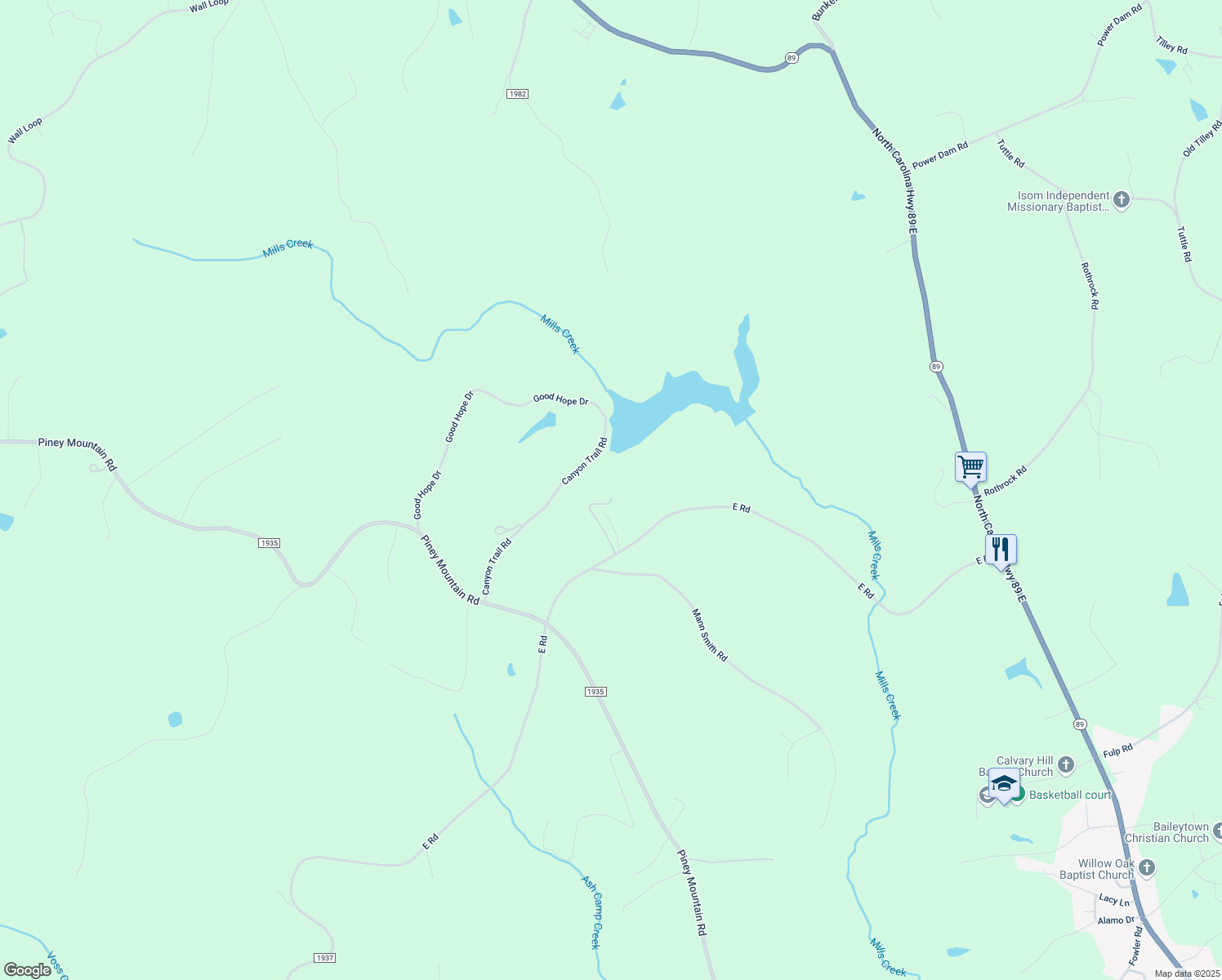 map of restaurants, bars, coffee shops, grocery stores, and more near 1095 Emily Drive in Walnut Cove