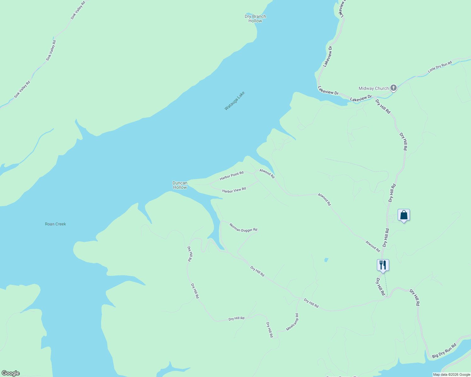 map of restaurants, bars, coffee shops, grocery stores, and more near 289 Harbor View Road in Butler