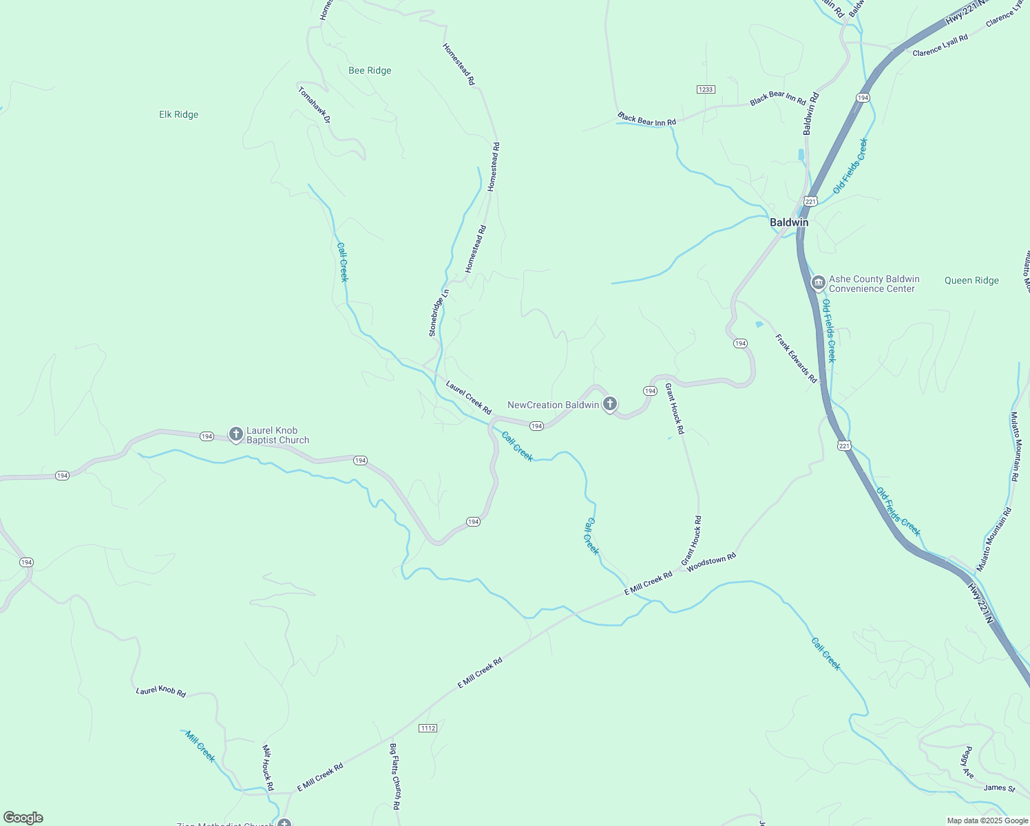 map of restaurants, bars, coffee shops, grocery stores, and more near 2070 North Carolina 194 in Todd