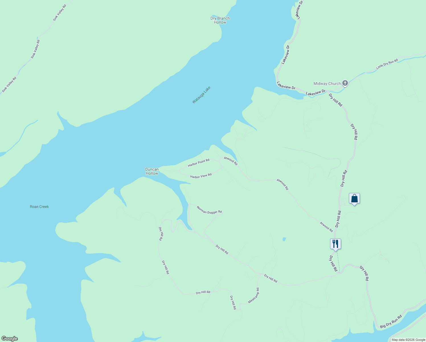 map of restaurants, bars, coffee shops, grocery stores, and more near 110 Deer Ridge Court in Butler