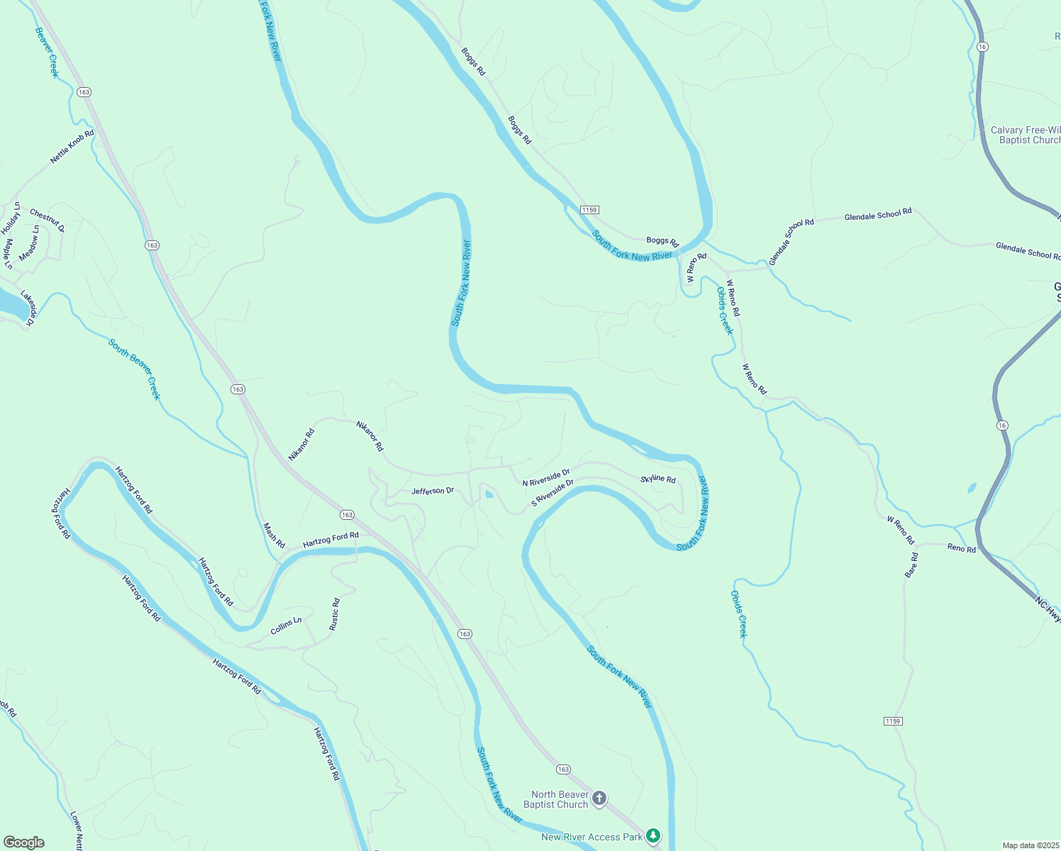 map of restaurants, bars, coffee shops, grocery stores, and more near 307 Fawn Lane in West Jefferson