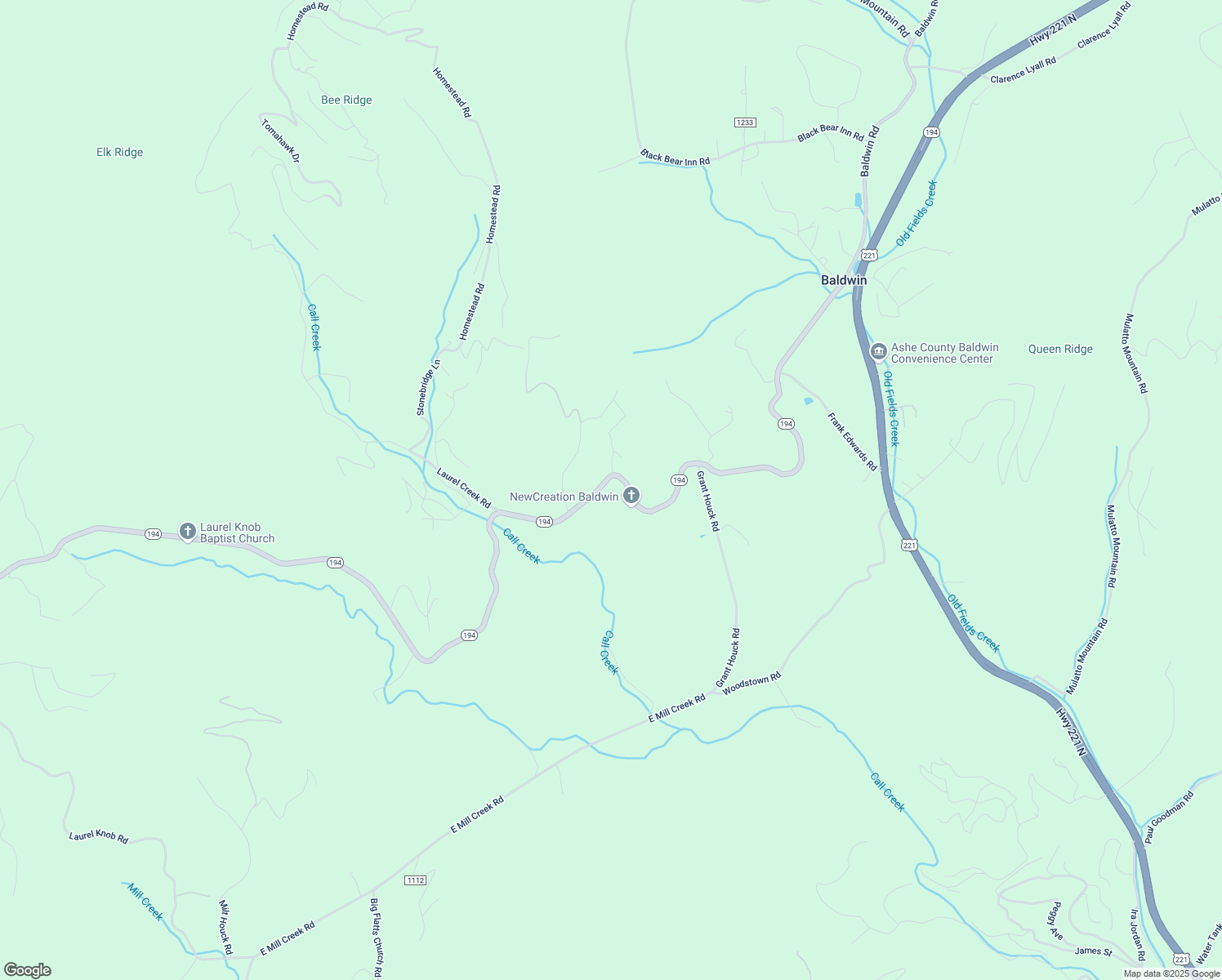 map of restaurants, bars, coffee shops, grocery stores, and more near 1709 North Carolina 194 in Todd
