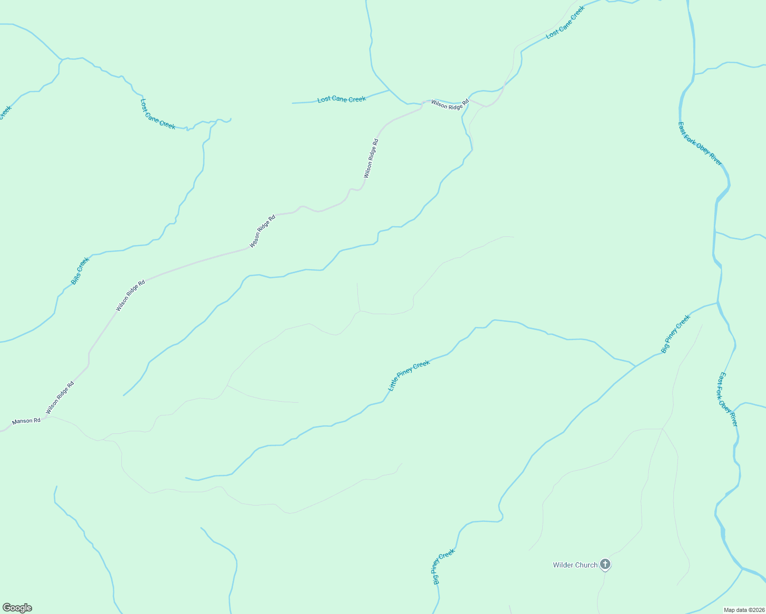 map of restaurants, bars, coffee shops, grocery stores, and more near Wilson Ridge Road in Jamestown