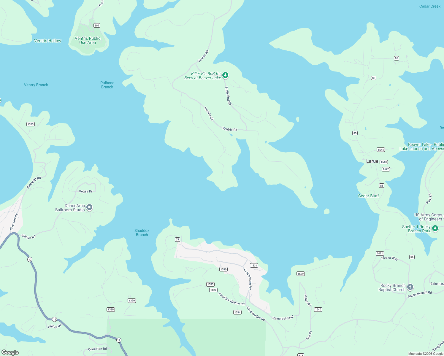 map of restaurants, bars, coffee shops, grocery stores, and more near 8909 Wedgewood Drive in Garfield
