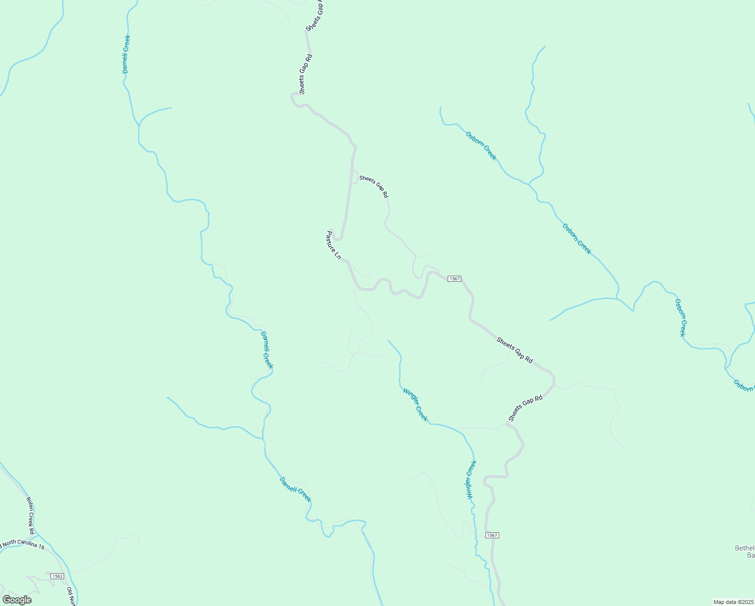 map of restaurants, bars, coffee shops, grocery stores, and more near 495 Spring House Road in Millers Creek