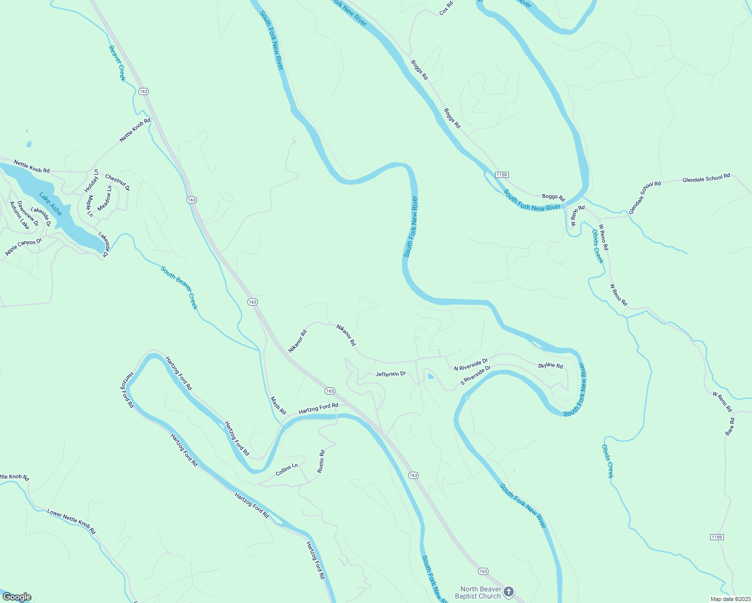 map of restaurants, bars, coffee shops, grocery stores, and more near 194 Cherokee Trail in West Jefferson