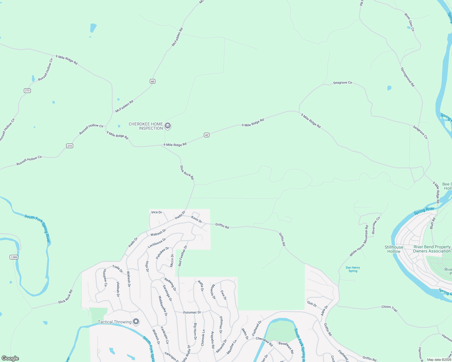 map of restaurants, bars, coffee shops, grocery stores, and more near 277 Pinecrest Road in Hardy