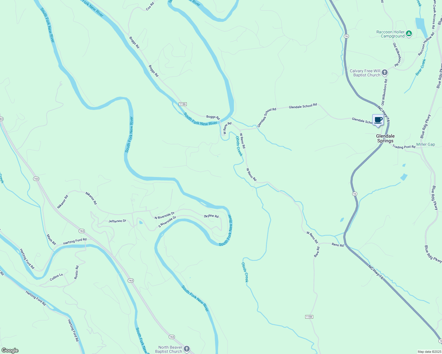 map of restaurants, bars, coffee shops, grocery stores, and more near 443 Hardwood Hill Drive in West Jefferson