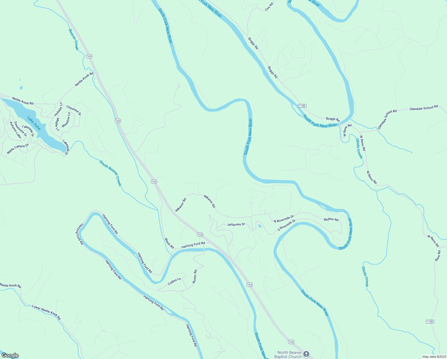 map of restaurants, bars, coffee shops, grocery stores, and more near 254 Cherokee Trail in West Jefferson