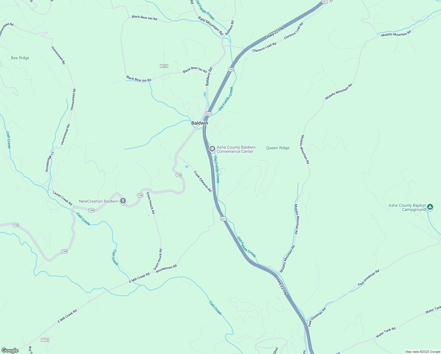 map of restaurants, bars, coffee shops, grocery stores, and more near 212 Ervin Houck Drive in West Jefferson