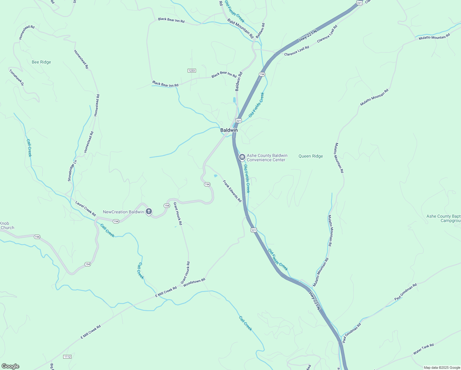 map of restaurants, bars, coffee shops, grocery stores, and more near 306 Frank Edwards Road in West Jefferson