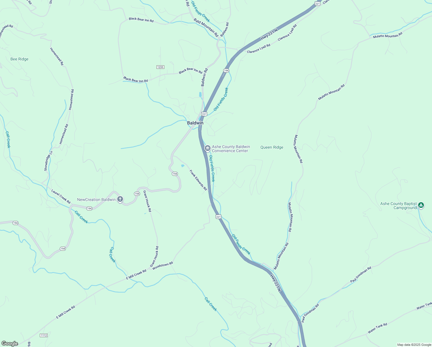 map of restaurants, bars, coffee shops, grocery stores, and more near 186 Ervin Houck Drive in West Jefferson
