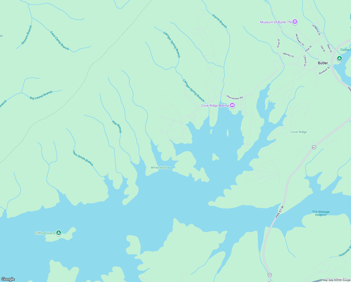 map of restaurants, bars, coffee shops, grocery stores, and more near 176 Lakeside Drive in Carter
