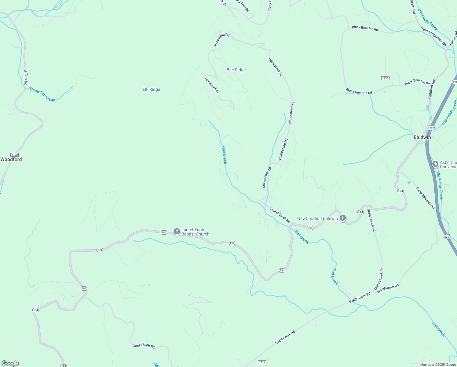 map of restaurants, bars, coffee shops, grocery stores, and more near 808 Laurel Creek Road in Todd