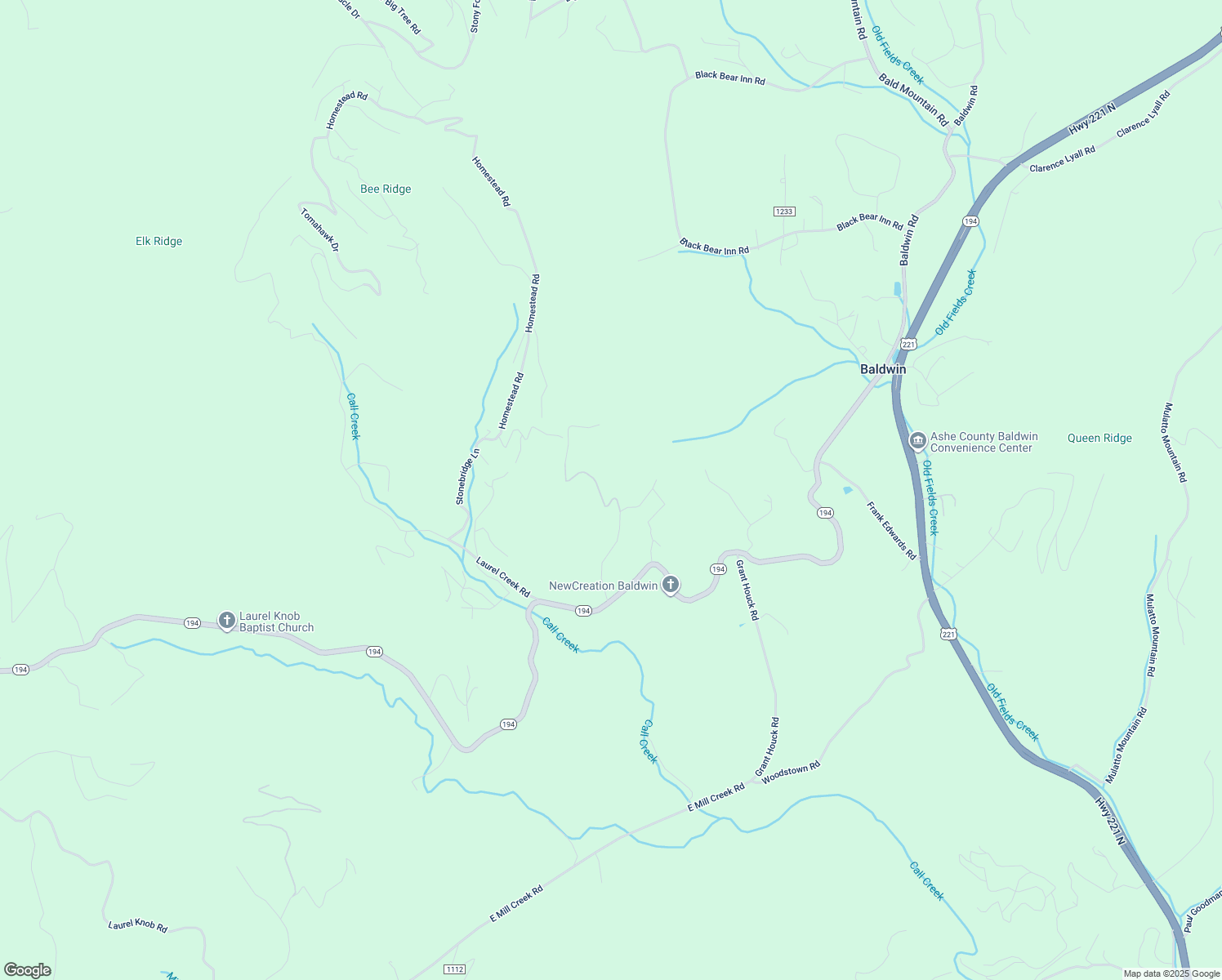map of restaurants, bars, coffee shops, grocery stores, and more near 102 Peters Caldwell Lane in Todd