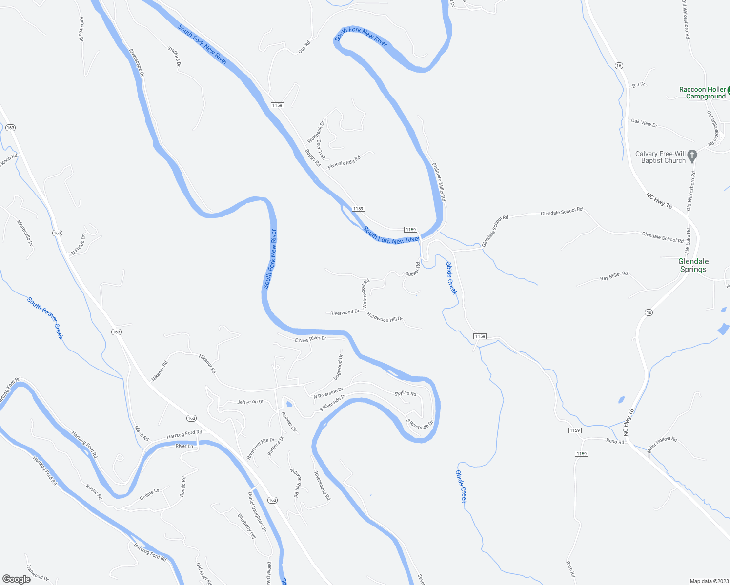 map of restaurants, bars, coffee shops, grocery stores, and more near 203 Waterwood Road in West Jefferson