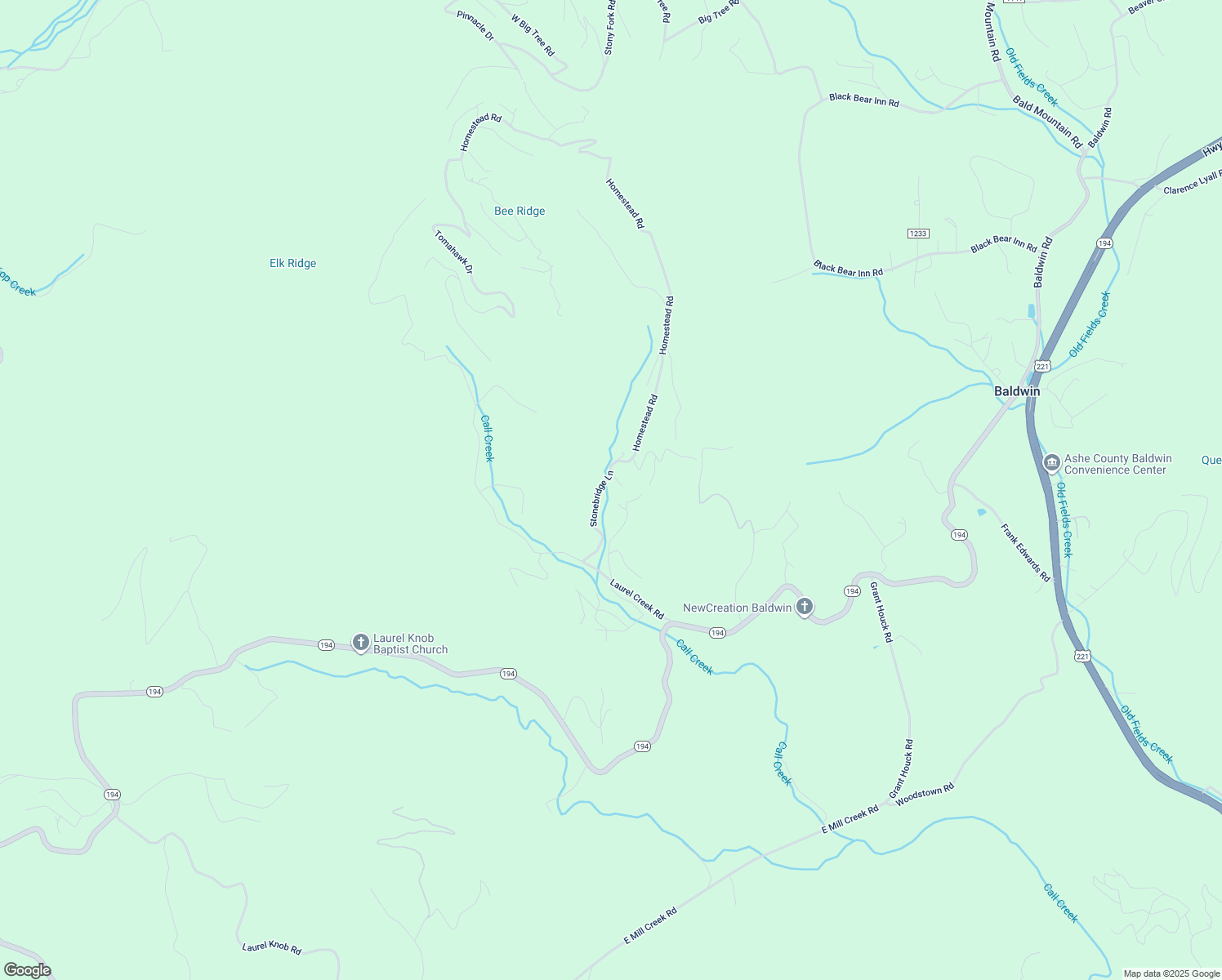 map of restaurants, bars, coffee shops, grocery stores, and more near 144 Creekview Road in Todd