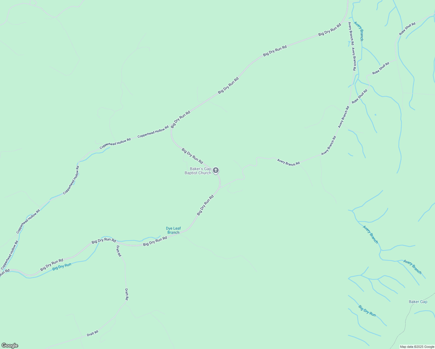 map of restaurants, bars, coffee shops, grocery stores, and more near 4655 Big Dry Run Road in Mountain City