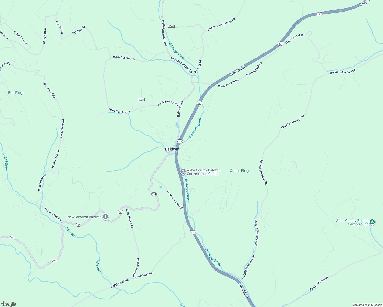 map of restaurants, bars, coffee shops, grocery stores, and more near 291 Vernon Roten Road in West Jefferson