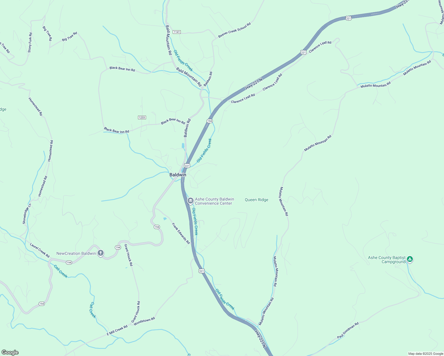 map of restaurants, bars, coffee shops, grocery stores, and more near 374 Vernon Roten Road in West Jefferson