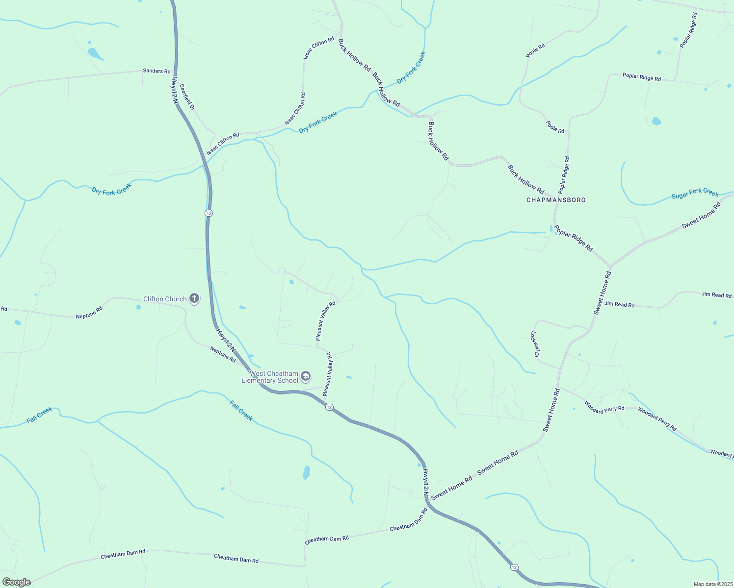 map of restaurants, bars, coffee shops, grocery stores, and more near 1014 Perry Road in Cheatham County