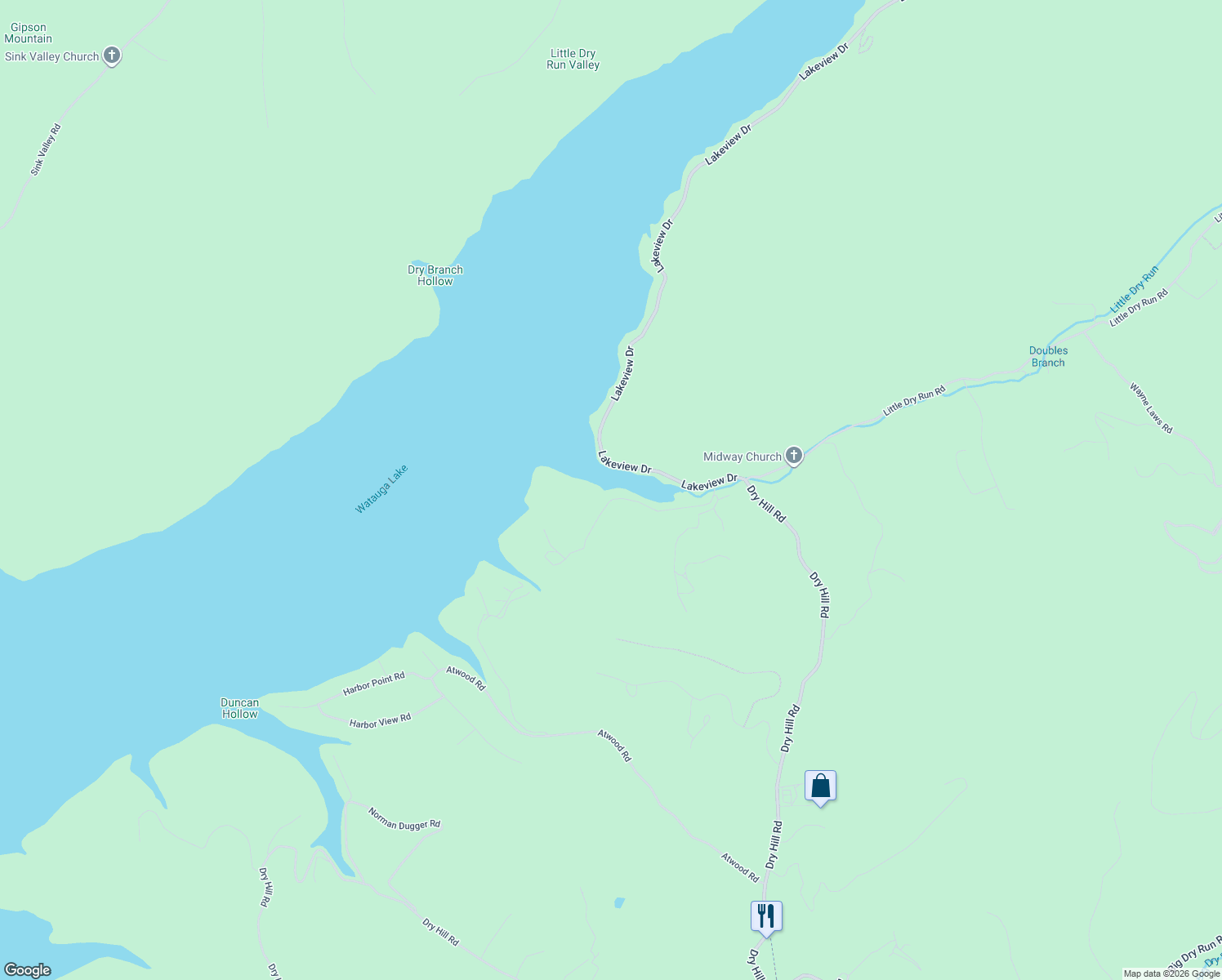 map of restaurants, bars, coffee shops, grocery stores, and more near 502 Goose Bradley Lane in Butler