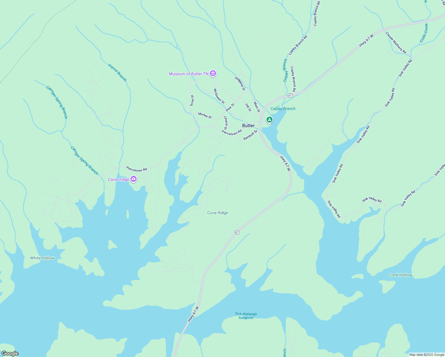 map of restaurants, bars, coffee shops, grocery stores, and more near 840 Cove Ridge Road in Butler