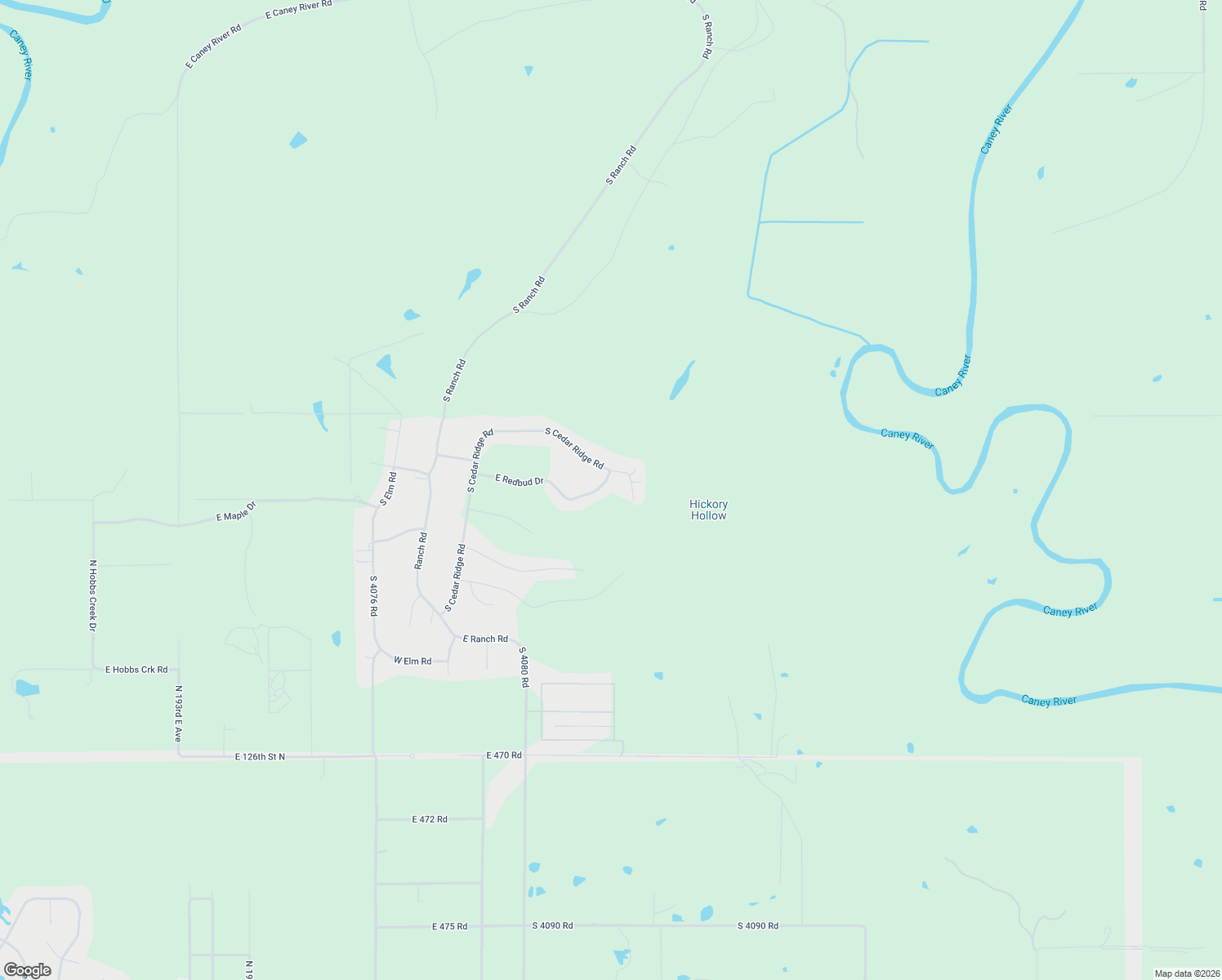 map of restaurants, bars, coffee shops, grocery stores, and more near 5120 East Redbud Drive in Claremore
