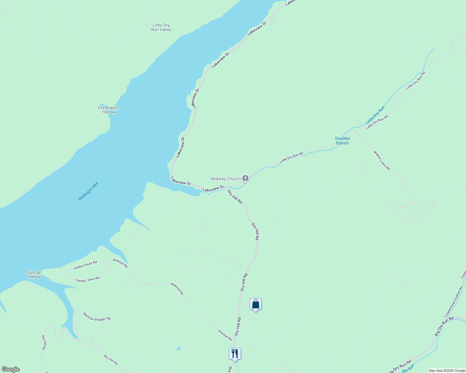 map of restaurants, bars, coffee shops, grocery stores, and more near 4435 Little Dry Run Road in Butler