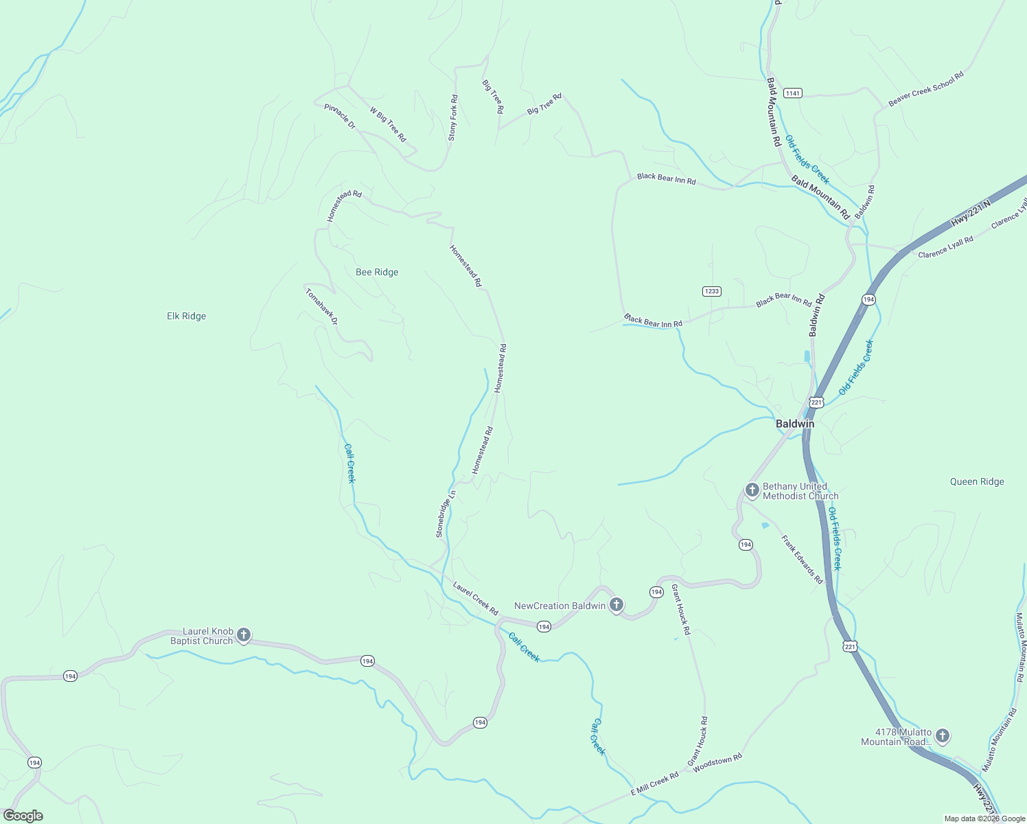 map of restaurants, bars, coffee shops, grocery stores, and more near 163 Yellow Bear Road in Todd