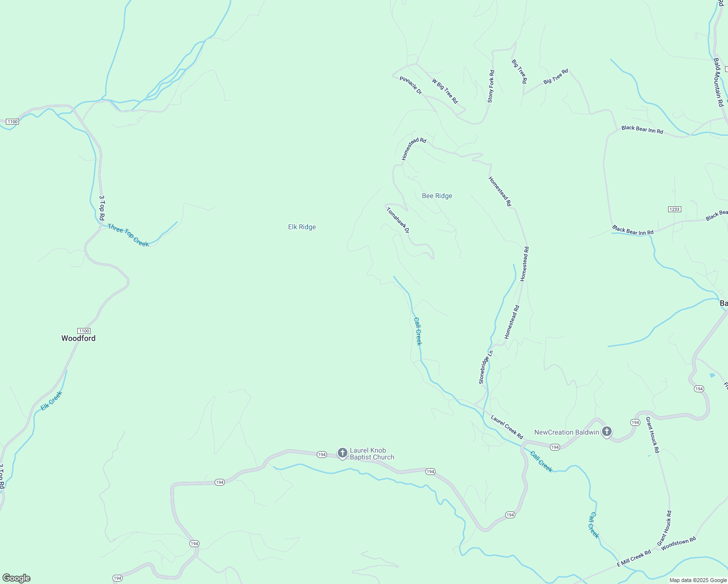 map of restaurants, bars, coffee shops, grocery stores, and more near 1495 Laurel Creek Road Extension in Todd