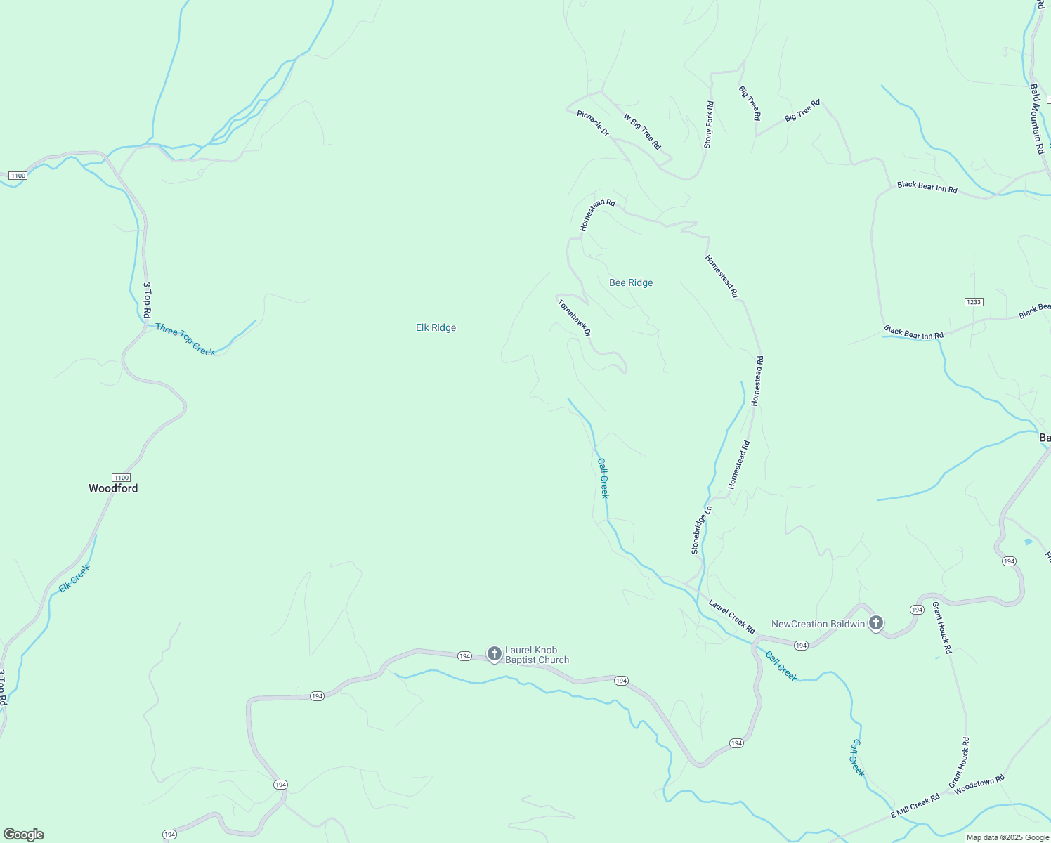 map of restaurants, bars, coffee shops, grocery stores, and more near 1495 Laurel Creek Road Extension in Todd