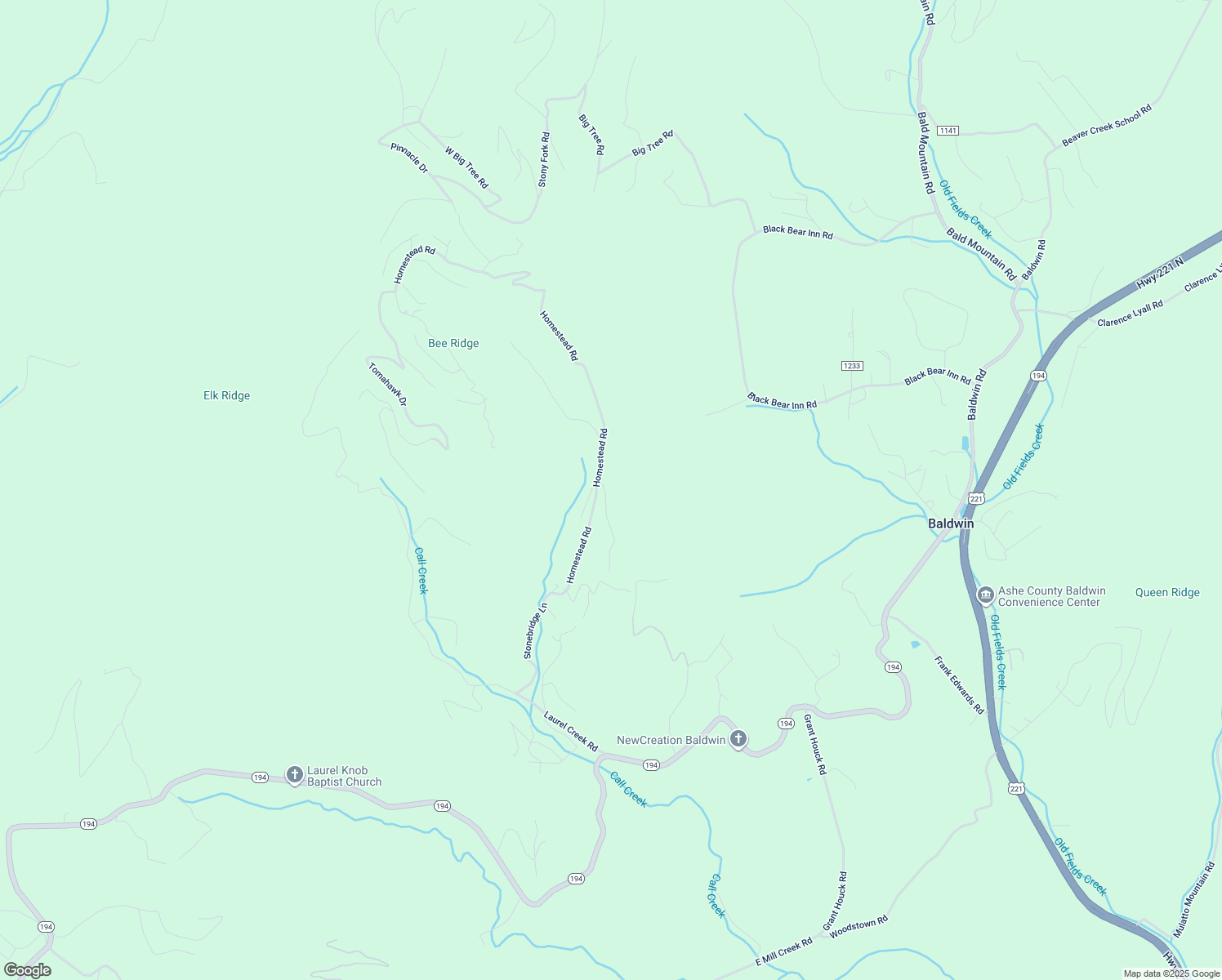 map of restaurants, bars, coffee shops, grocery stores, and more near 127 Yellow Bear Road in Todd