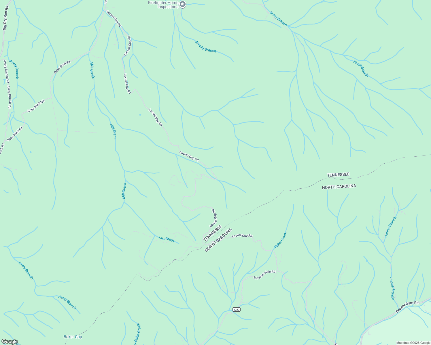 map of restaurants, bars, coffee shops, grocery stores, and more near 1571 Locust Gap Road in Mountain City