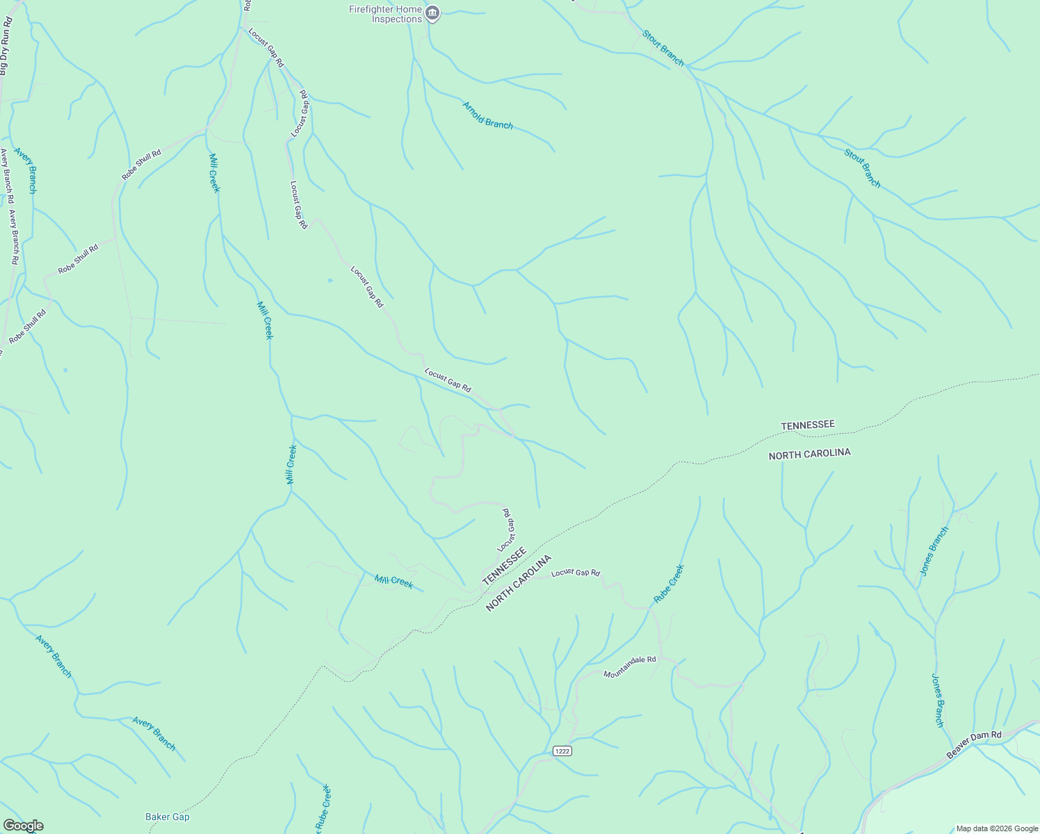 map of restaurants, bars, coffee shops, grocery stores, and more near 1571 Locust Gap Road in Mountain City