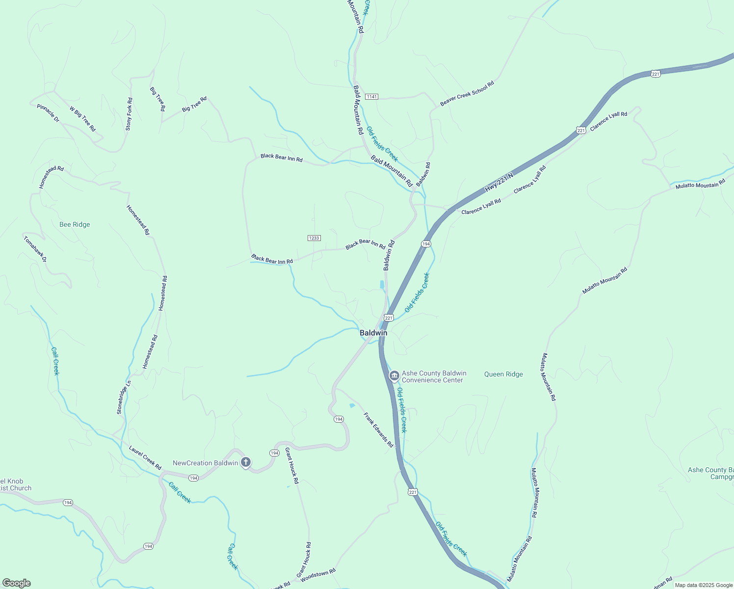 map of restaurants, bars, coffee shops, grocery stores, and more near 251 Edgewood Drive in West Jefferson