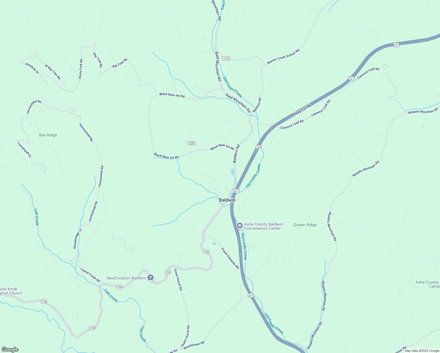 map of restaurants, bars, coffee shops, grocery stores, and more near 251 Edgewood Drive in West Jefferson