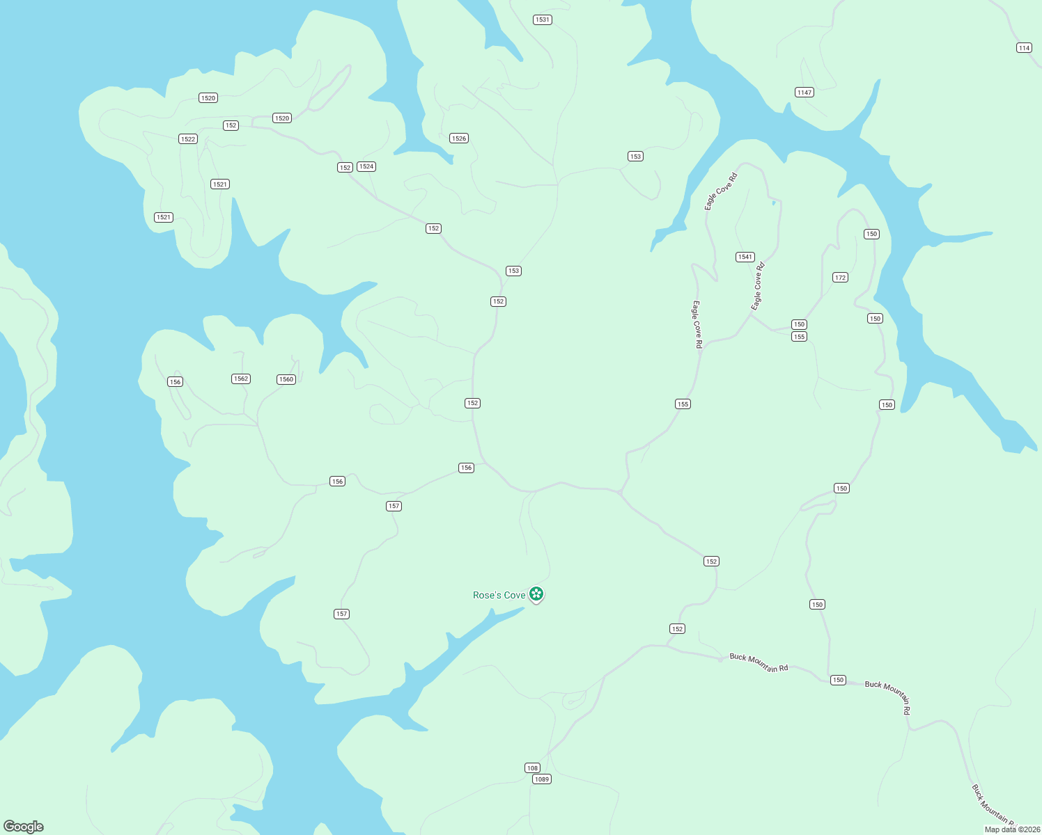 map of restaurants, bars, coffee shops, grocery stores, and more near County Road 152 in Eureka Springs