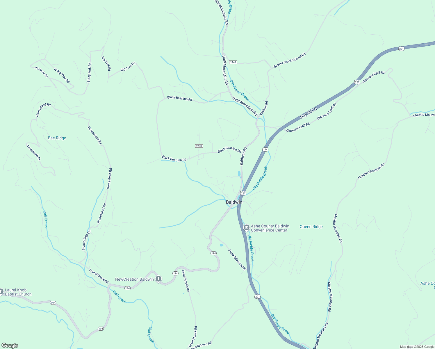 map of restaurants, bars, coffee shops, grocery stores, and more near 356 Earnest Howell Road in West Jefferson