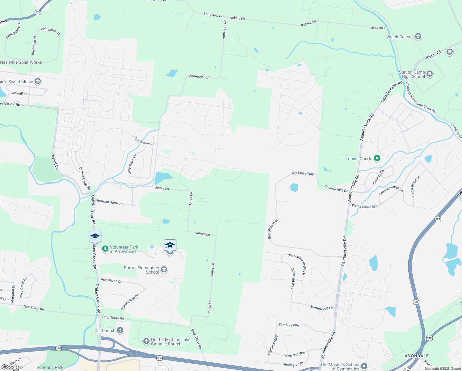 map of restaurants, bars, coffee shops, grocery stores, and more near 1039 Hillview Drive in Hendersonville